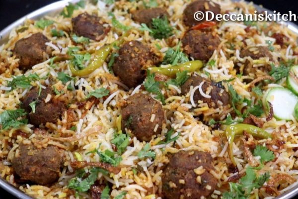 chicken kofta biryani